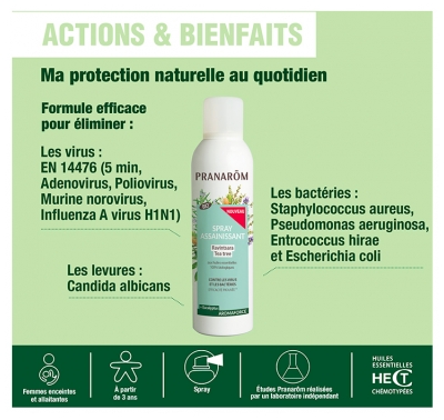 Pranarôm Aromaforce Spray Assainissant Ravintsara/Tea-Tree Bio (Eco) 150 ml