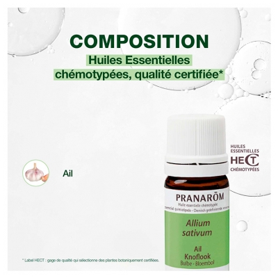 Pranarôm Huile Essentielle Ail Allium Sativum Bulbe Hect 5 ml