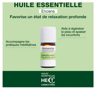 Pranarôm Huile Essentielle Encens Boswellia Carteri Oléorésine Hect 5 ml
