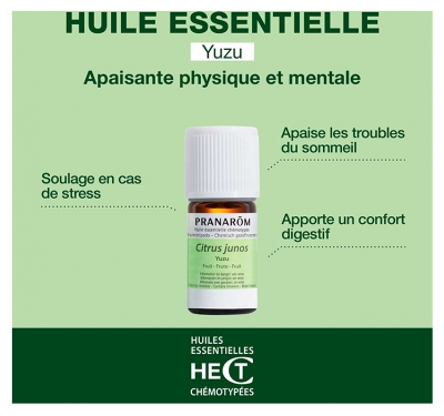 Pranarôm Huile Essentielle Yuzu Citrus Junos Fruit Hect 5 ml