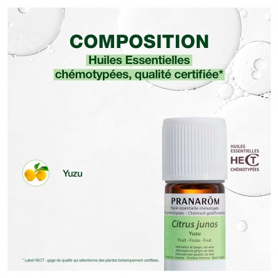Pranarôm Huile Essentielle Yuzu Citrus Junos Fruit Hect 5 ml