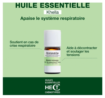 Pranarôm Huile Essentielle de Khella Ammi Visnaga Semence Hect 5 ml