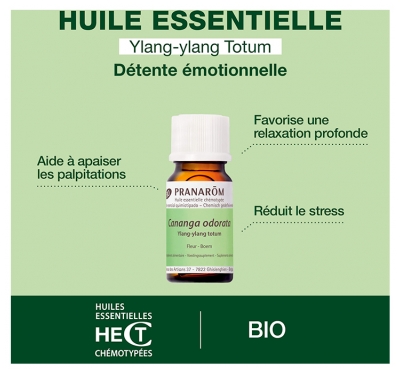Pranarôm Huile Essentielle Ylang Bio Cananga Odorata Fleur Hect 5 ml