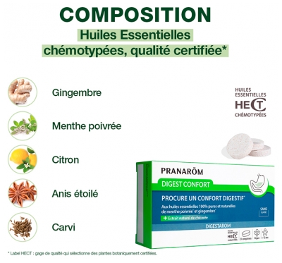Pranarôm Digest Confort 21 Comprimés -Confort Digestif