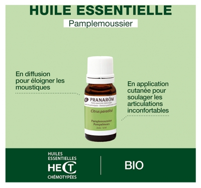 Pranarôm Huile Essentielle Pamplemoussier Citrus Paradisi Zeste Hect 10 ml