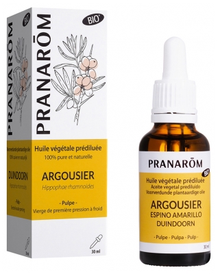 Pranarôm Huile Végétale Argousier - Pulpe Vierge de Première Pression à Froid - Sérum Vitaminé - 50 ml