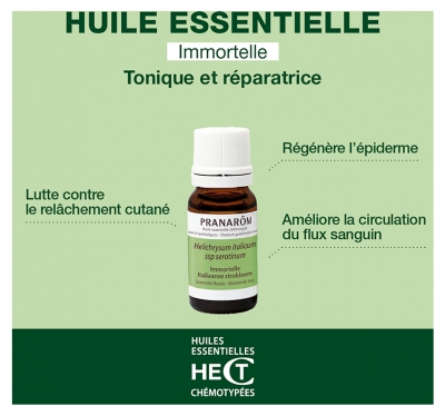 Pranarôm Huile Essentielle Immortelle - Helichrysum Italicum - Hélichryse Italienne Sommité Fleurie Hect 10 Ml...