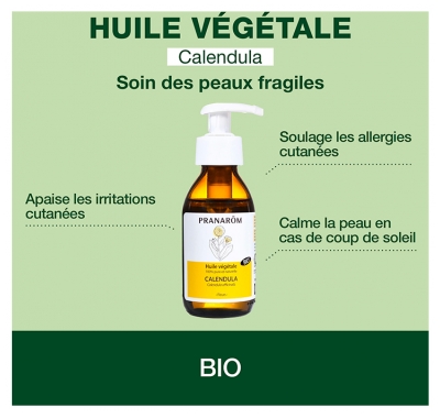 Pranarôm Huile Végétale de Calendula Officinalis - Extrait Lipidique Titré de Fleurs de Calendula 100 Ml...