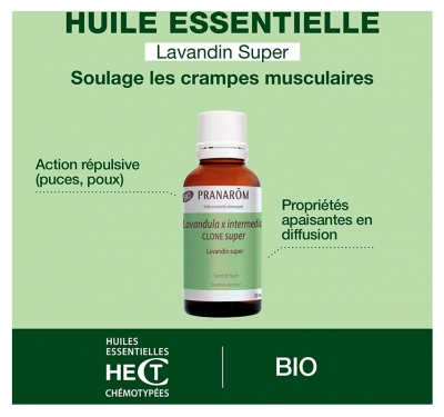 Pranarôm Huile Essentielle Lavandin Super Bio Format Familial 30 ml