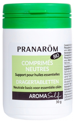 Pranarôm Comprimés Neutres Bio Support Neutre Pour Huiles Essentielles 30 g
