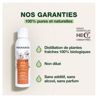 Pranarôm Hydrolat Néroli Bio Sublimant Olfacto-Calmant Citrus Aurantium Amara Distillation de Plantes Fraîches 150 ml