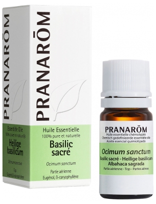 Pranarôm Huile Essentielle Basilic Sacré Ocimum Sanctum Feuille Hect 5 ml