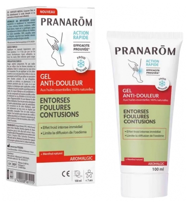 Pranarôm Aromalgic Gel Anti-Douleur - Entorses Foulures Contusions - Huiles Essentielles Bio Hect - 100 ml