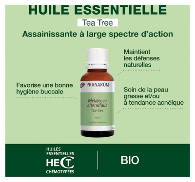 Pranarôm Huile Essentielle de Tea Tree Bio (Eco) Format Familial 30 ml