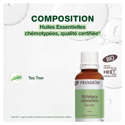 Pranarôm Huile Essentielle de Tea Tree Bio (Eco) Format Familial 30 ml