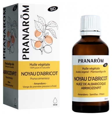 Pranarôm Huile Végétale de Noyau d'Abricot Bio Contient Les Vitamines a et E 50 ml