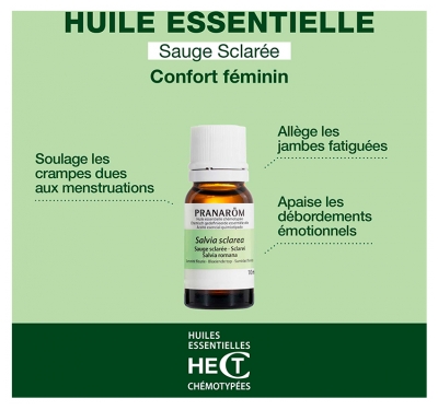 Pranarôm Huile Essentielle de Sauge Sclarée 10 ml