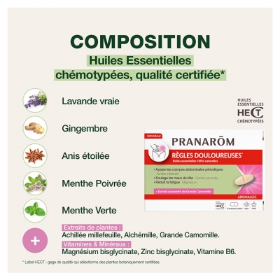 Pranarôm Aromalgic Règles Douloureuses 15 Unités