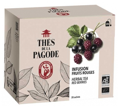 Thés de la Pagode Infusion Fruits Rouges Bio 20 Sachets de 2 g