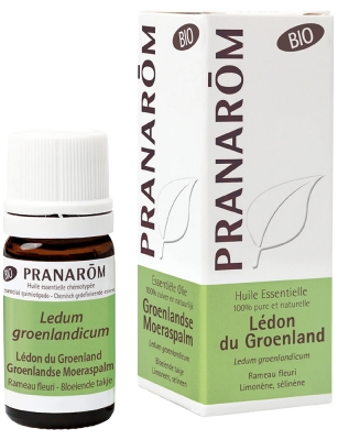 Pranarôm Huile Essentielle Lédon du Groenland Bio - Ledum Groenlandicum - Rameau Fleuri - 5 ml
