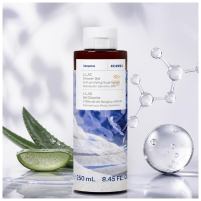 Korres Gel Douche Nettoyant Corporel Lilas 250 ml