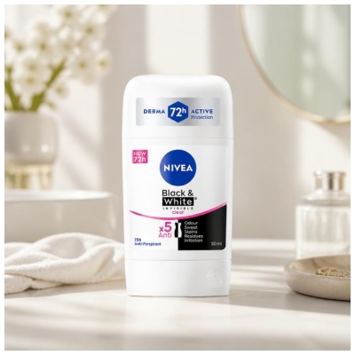 Nivea Black & White Invisible Anti-Transpirant Déodorant 72H 50 ml