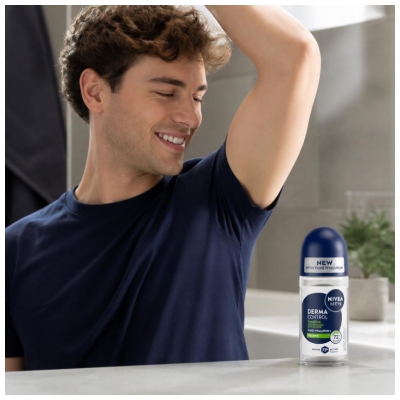 Nivea Men Derma Control Sensitive Déodorant Anti Transpirant 72H Roll On 50 ML