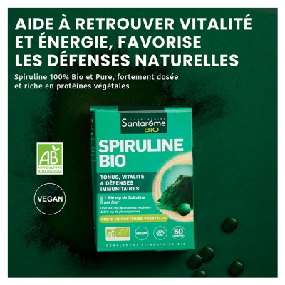 Santarome Spiruline Bio 60 Unités