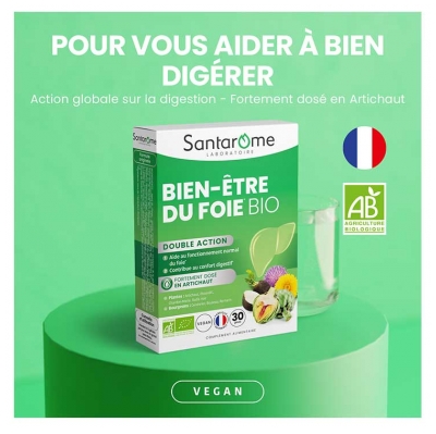 Santarome Bio Bien-Être du Foie Confort Digestif Bio 30 Gélules