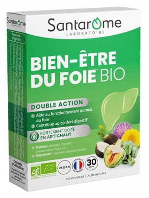 Santarome Bio Bien-Être du Foie Confort Digestif Bio 30 Gélules