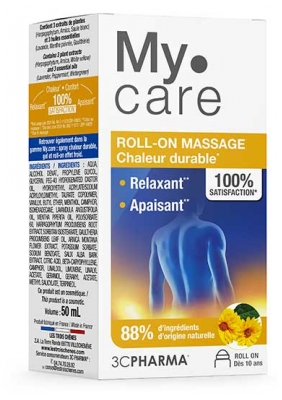 3C Pharma Mycare Roll-On Massage Chaleur Durable Relaxante 50 ml