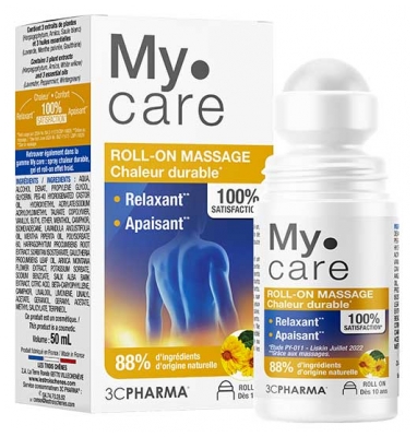 3C Pharma Mycare Roll-On Massage Chaleur Durable Relaxante 50 ml