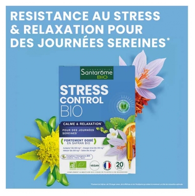 Santarome Stress Control Calme & Relaxation Bio 20 Ampoules