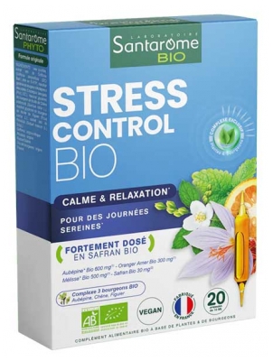 Santarome Stress Control Calme & Relaxation Bio 20 Ampoules