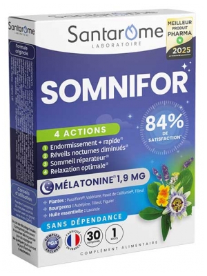 Santarome Somnifor 4 Actions 30 Comprimés