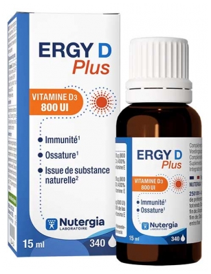 Nutergia Ergy D Plus Vitamine D3 800 UI 15 ml 