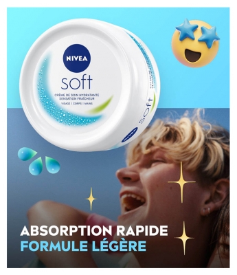 Nivea Soft Crème de Soin Hydratante Sensation Fraîcheur 50 ml
