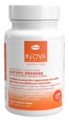 In'Oya Sun'Oya Caps Complément Alimentaire Défense Sun'Oya pour les Peaux Noires et Mates 30 Gélules