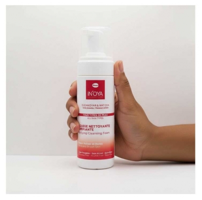 In'Oya Clean'Oya et Mat'Oya Mousse Purifiante Nettoyante pour les Peaux Noires et Mates 150 ml