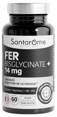 Santarome Fer Bisglycinate+ 14 mg 2 Mois 60 Gélules
