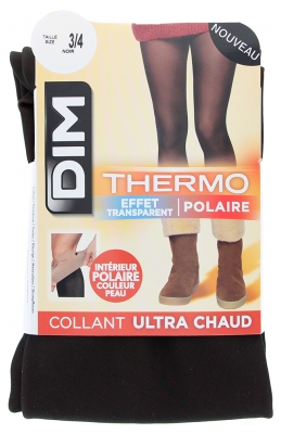 Dim Thermo Collant Chaud & Transparent Polaire Noir T1/2