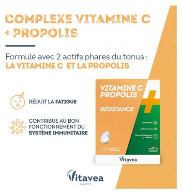 Vitavea Vitamine C + Propolis 24 comprimés à croquer
