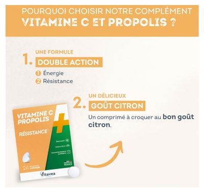 Vitavea Vitamine C + Propolis 24 comprimés à croquer