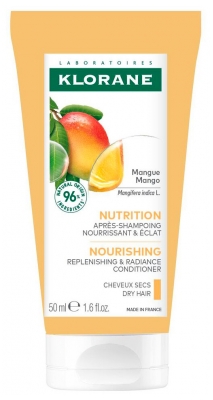 Klorane Nutrition - Cheveux Secs Après-Shampoing Nourrissant et Éclat à la Mangue 50 ml