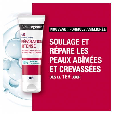 Neutrogena Réparation Intense Cica Crème Pieds et Talons Crevassés 50 ml