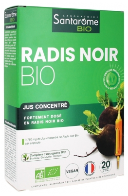 Santarome Bio Radis Noir Bio 20 Ampoules de 10 ml
