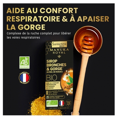 Santarome Sirop Gorge & Bronches au Miel de Manuka Bio 125 ml