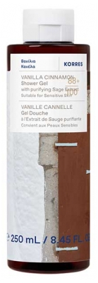 Korres Gel Douche Vanille Cannelle à l'Extrait de Sauge Purifiante 250 ml