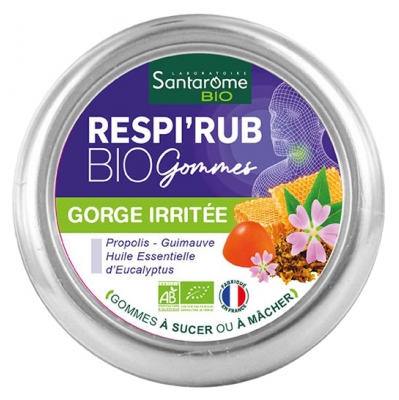 Santarome Respi'Rub Gommes pour la Gorge Irritée Bio 45 Gommes