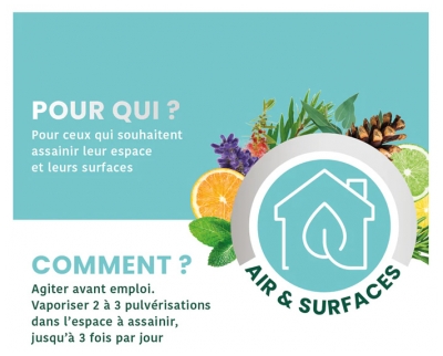Santarome Spray Assainissant Bio 20 Huiles Essentielles Air & Surfaces 200 ml